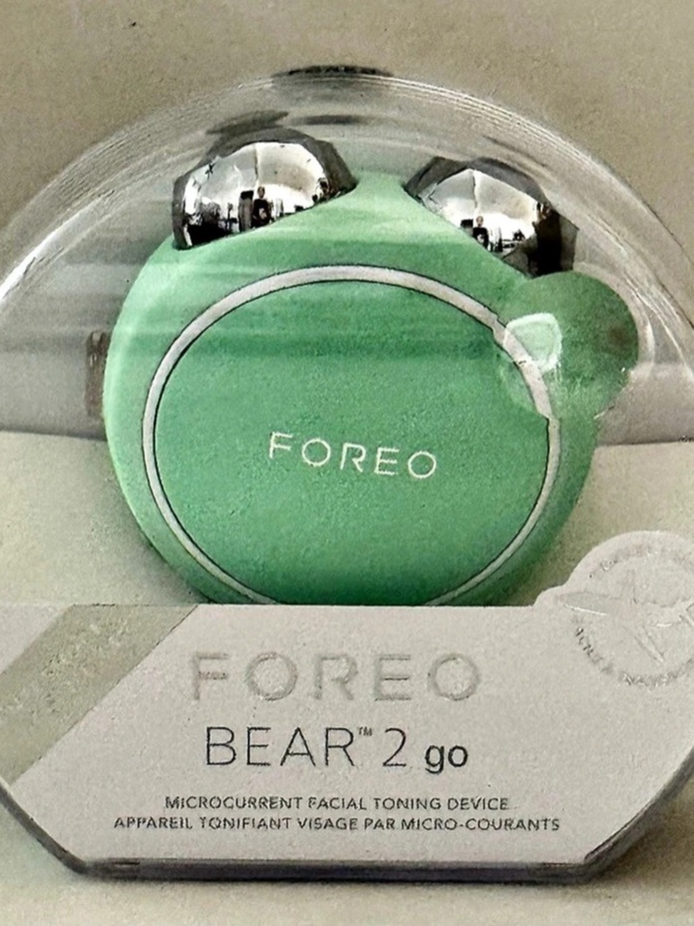 FOREO BEAR 2 go Facial Toning Device Green NWT